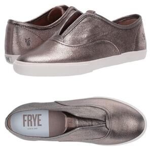 FRYE - Maya Leather Slip On Metallic Sneakers